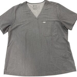 Figs Charcoal V-Neck Women's Tee